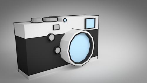 Low poly camera in Blender preview image